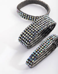 Gunmetal Diamante Bracelet Pack - link has visual effect only