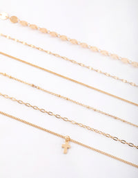 Gold Cross Choker - link has visual effect only