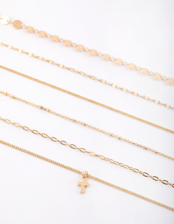 Gold Cross Choker