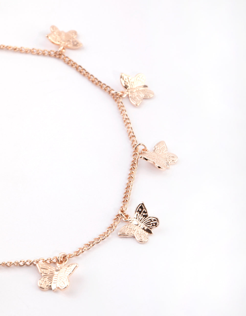 Rose Gold Butterfly Chain Anklet