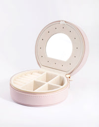 Lilac Faux Leather Mirror Travel Jewellery Box - link has visual effect only