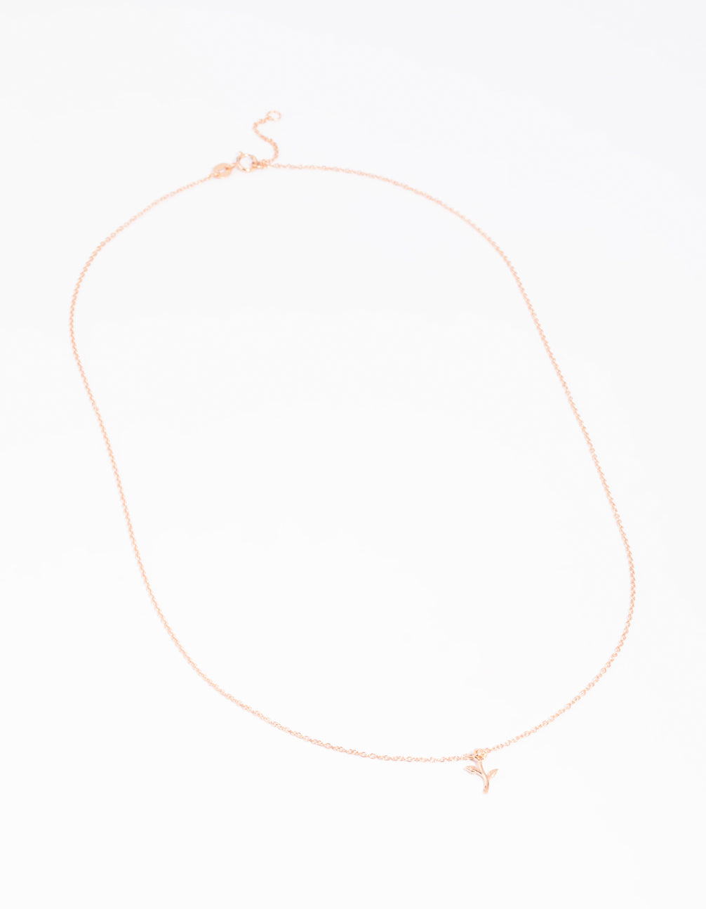 Rose Gold Plated Sterling Silver Rose Necklace