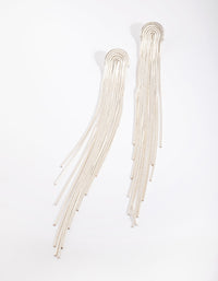 Silver Waterfall Diamante Earrings - link has visual effect only