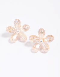 Diamante Bead & Daisy Stud Earrings - link has visual effect only