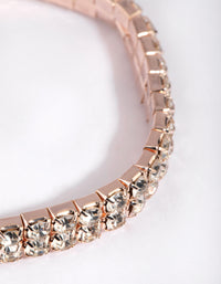 Rose Gold Diamante Stretch Bracelet - link has visual effect only