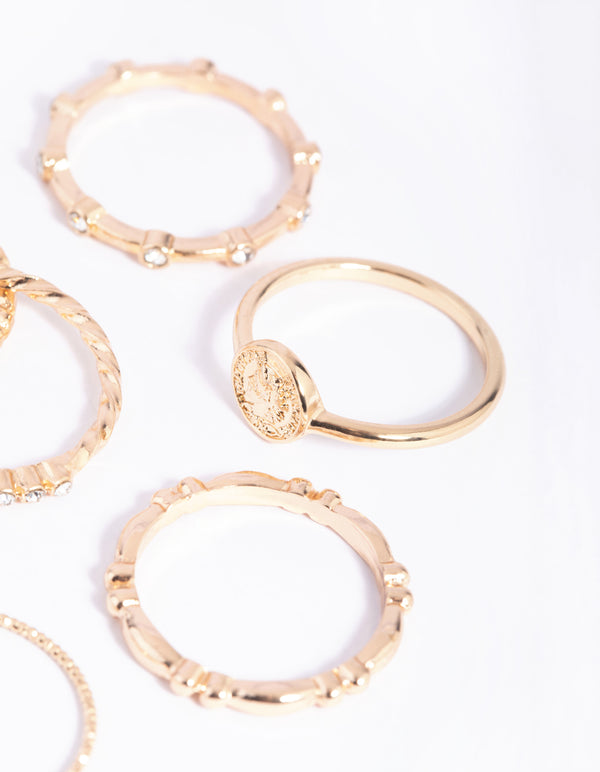 Gold Mini Coin Ring Pack