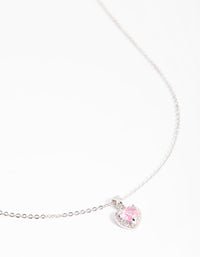 Silver Diamante Heart Necklace - link has visual effect only