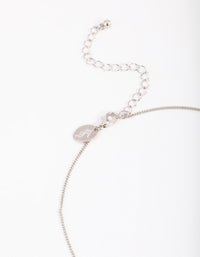 Silver Cubic Zirconia Heart Necklace - link has visual effect only