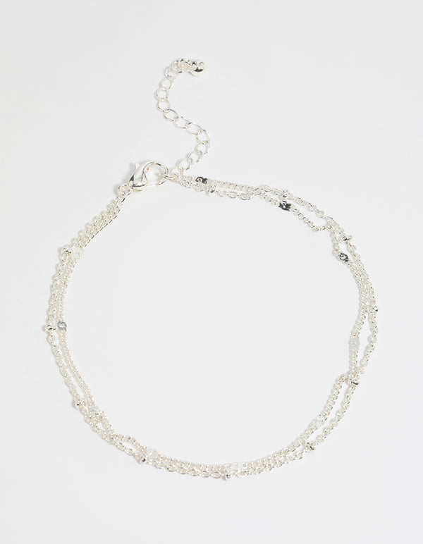 Silver Layered Chain Bracelet