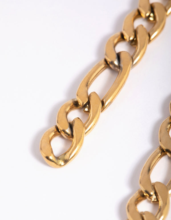 Gold Plated Surgical Steel Chain Drop Earrings