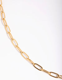 Waterproof Gold Plated Stainless Steel Padlock Fob Necklace - link has visual effect only