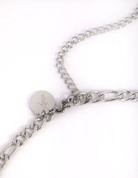 Stainless Steel Figaro Necklace - link has visual effect only