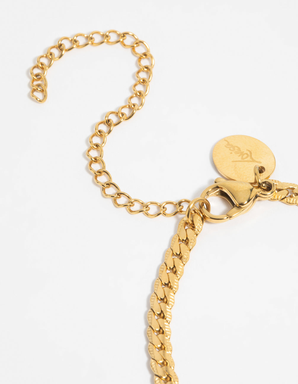 Gold Plated Stainless Steel Flat Chain Bracelet