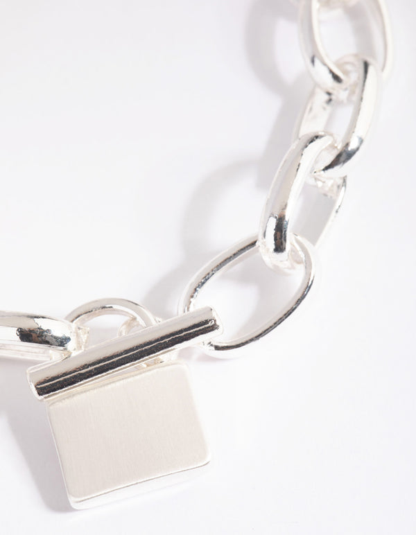 Silver Padlock Chain Bracelet
