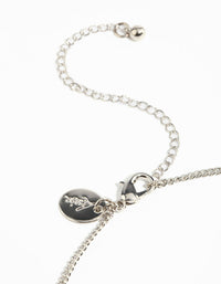 Silver Cubic Zirconia Droplet Necklace - link has visual effect only