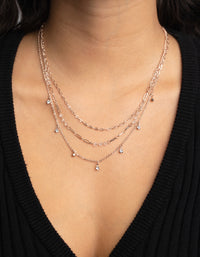 Rose Gold Charm Layered Necklace - link has visual effect only