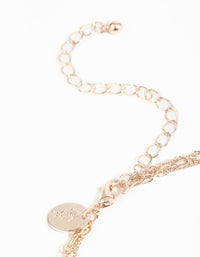 Rose Gold Charm Layered Necklace - link has visual effect only