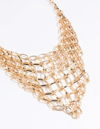 Gold Chain Statement Necklace - link has visual effect only