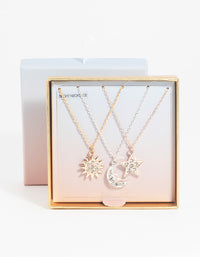 Mixed Metal Diamante Sky Necklace Pack - link has visual effect only