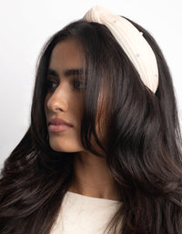 Cream Pearl Knot Headband - link has visual effect only