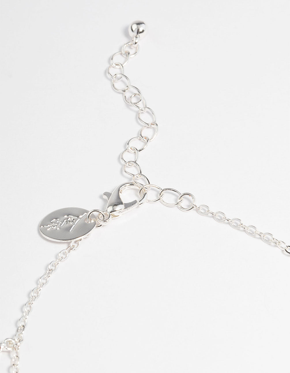 Silver Rainbow Diamante Anklet