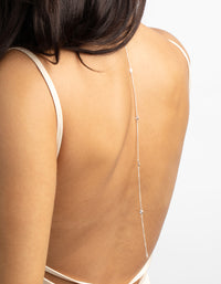 Silver Cubic Zirconia Back Drape - link has visual effect only