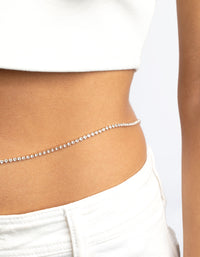 Gold Diamante Waist Chain - link has visual effect only