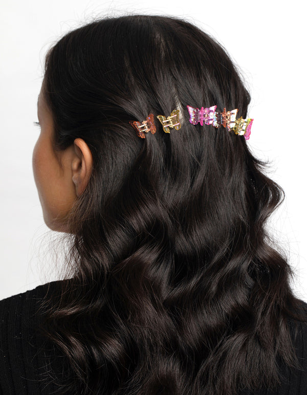 Bright Butterfly Mini Claw Clip 6-Pack