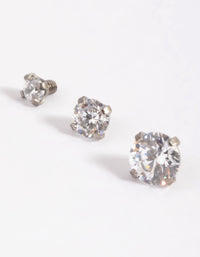 Titanium Ascending Diamante Dermal Anchor - link has visual effect only