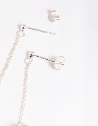 Sterling Silver Ball & Chain Drop Earrings - link has visual effect only