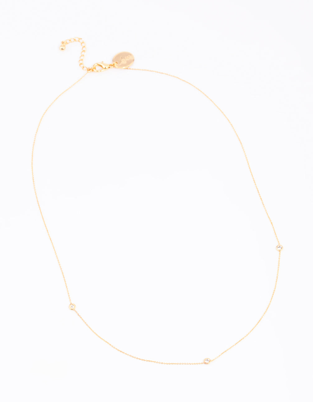 Gold Plated Brass Cubic Zirconia Fine Necklace
