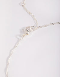 Silver Plated Brass  Flat Pearl Necklace - link has visual effect only