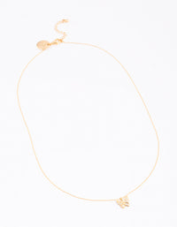 Gold Plated Brass Pave Butterfly Necklace - link has visual effect only
