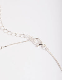 Silver Plated Brass  Cubic Zirconia Ball Anklet - link has visual effect only