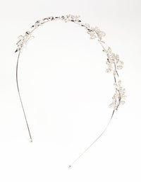 Silver Diamante Leaf Cluster Headband - link has visual effect only