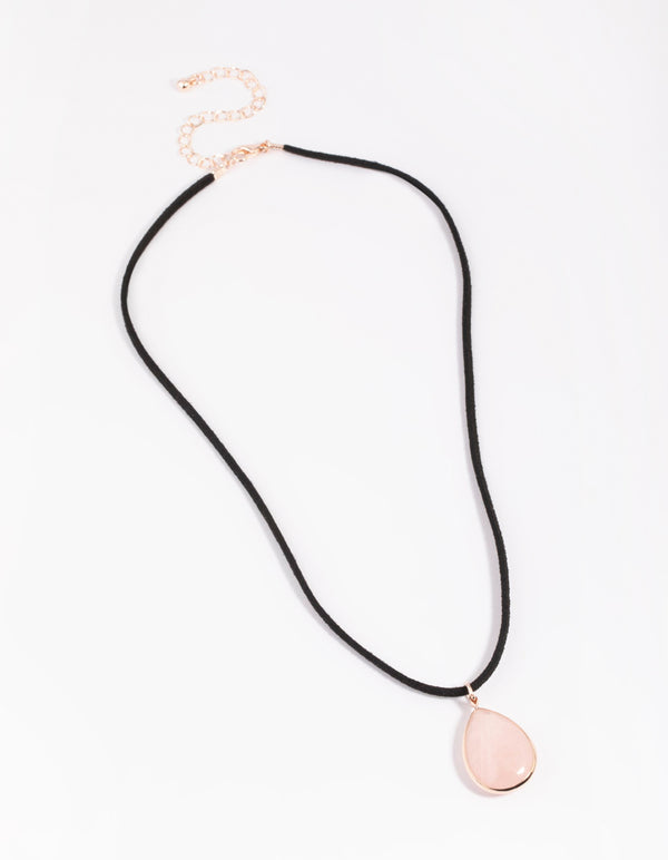 Rose Quartz Rope Necklace
