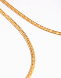 Gold Plated Stainless Steel Fine Chain Layered Necklace - link has visual effect only