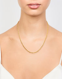 Waterproof Gold Plated Stainless Steel Twisted Chain Necklace - link has visual effect only
