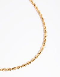 Gold Plated Stainless Steel Twisted Chain Necklace - link has visual effect only
