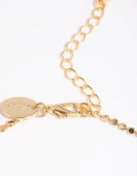 Gold Plated Oval Chain Anklet Set - link has visual effect only