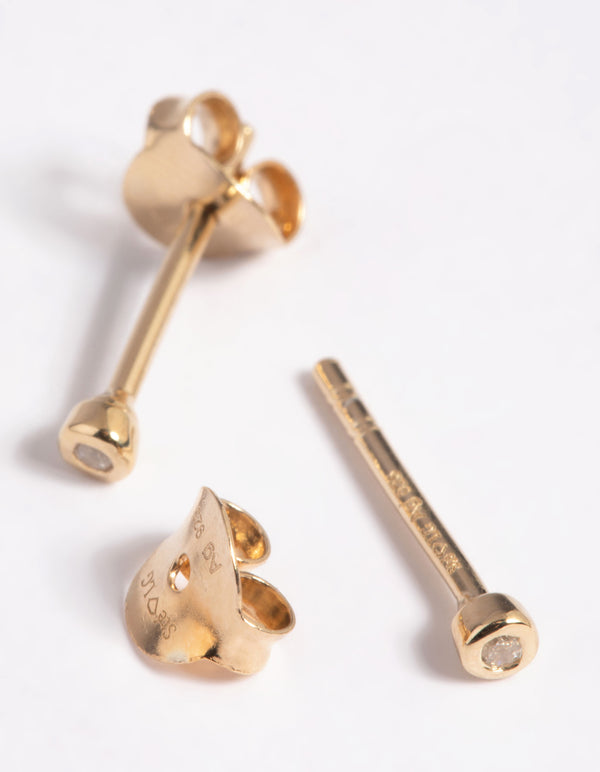 Gold Plated Sterling Silver Micro Stud Earrings