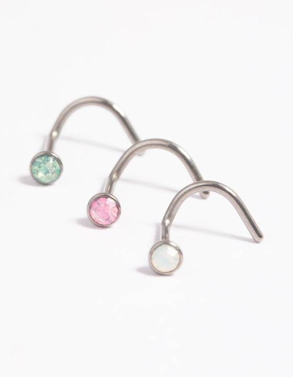 Titanium Pastel Nose Studs