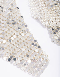 Silver Chain Mail Drop Earrings - link has visual effect only