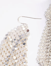 Silver Chain Mail Drop Earrings - link has visual effect only