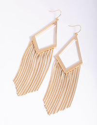 Mixed Metal Diamond Snakechain Earrings - link has visual effect only