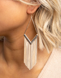 Mixed Metal Diamond Snakechain Earrings - link has visual effect only