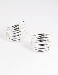 Silver Crossover Double Wrist Cuff - link has visual effect only