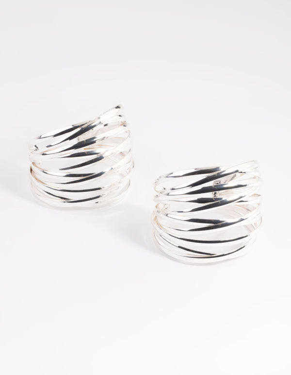 Silver Crossover Double Wrist Cuff