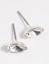 Silver Diamante Marquise Claw Stud Earrings - link has visual effect only