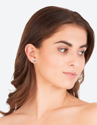 Silver Diamante Square Stud Earrings - link has visual effect only